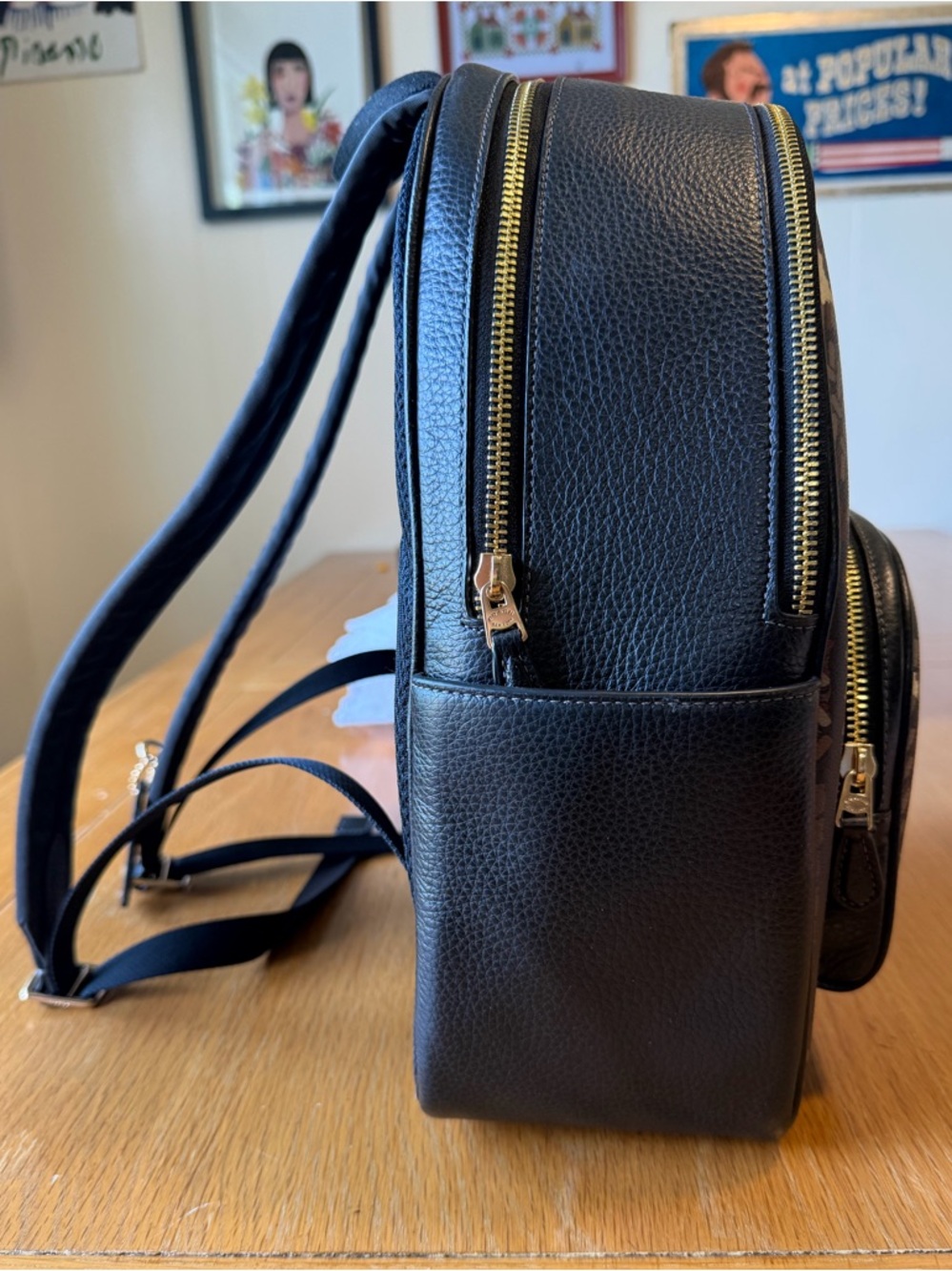 COACH COURT BACKPACK WITH BRUSHED PLAID PRINT NWT - Picture 4 of 8